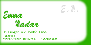 emma madar business card